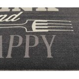 vidaXL Kuhinjski tepih perivi s natpisom crni 60 x 300 cm baršunasti | shoptok.hr
