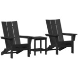  Vrtna stolica 3 pcs Crna 80.5 x 74.5 x 92 cm Polietilen | shoptok.hr