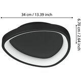 Eglo 901584 - LED prigušiva stropna svetiljka LORETELLO LED/12W/230V crna + daljinski upravljač | Eponuda.com