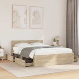  Krevetna konstrukcija s uzglavljem 2 pcs Sonoma 137 x 188 cm | shoptok.hr