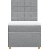  Okvir kreveta s oprugama i madrac svjetlosivi 90x200cm tkanina | shoptok.hr