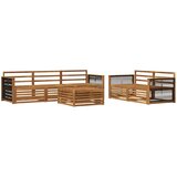 vidaXL Zunanja garnitura za sedenje 6 pcs Naravna Masiven les akacije, (5000280484) | Shoptok.si