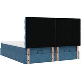  Otomanski posteljni okvir z vzmetnicami moder 160x200 cm žamet, (21653503) | Shoptok.si