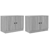 Ormarić za krevet s pohranom 2 pcs Siva Sonoma 66 x 35 x 48 cm - Siva Sonoma | shoptok.hr