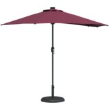 vidaXL Vrtni dežnik Bordo rdeča 294 x 150 x 223 cm blago | Shoptok.si