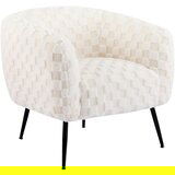 XORA DIZAJNERSKI FOTELJ, bela tekstil Cene