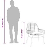  Vrtna garnitura - 5-dijelni vrtni blagovaonski set s jastucima poliratan i staklo | shoptok.hr