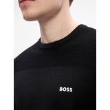 Boss Pulover 'Momentum' crna / bijela | shoptok.hr