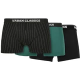 UC Men Organic Boxer Shorts 3-Pack Striped APP+Black+Tree Green