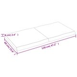 Stolna ploča tamnosmeđa 120x60x(2-6) cm obrađena hrastovina | shoptok.hr