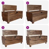  Klupa od masivnog drva mahagonija 86 x 40 x 60 cm | Eponuda.com