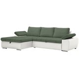 XORA SEDEŽNA GARNITURA, gladka tkanina bela, olivno zelena | Shoptok.si