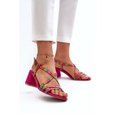 Maciejka Suede Sandals With Low Heel Cene