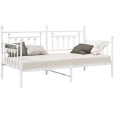 vidaXL Okvir za krevet s danom Bijela 100x190 cm Čelik | shoptok.hr