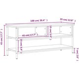 TV ormarić siva boja hrasta 100 x 35 x 45 cm konstruirano drvo | shoptok.hr
