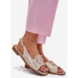 S. BARSKI Elegant Sandals With Decoration On Flat Heel S.Barski | ePonuda.com
