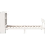 vidaXL Knjižna postelja brez ležišča bela 90x200 cm trdna borovina | Shoptok.si