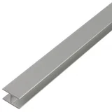 Aluminijasti H profil Kantoflex (2.000 x 12,9 x 22 mm, debelina: 1,5 mm, eloksiran aluminij)