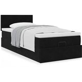  Otomanski okvir kreveta s madraca crni 90x200cm baršunasti | shoptok.hr