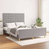  Okvir za krevet s uzglavljem svjetlosivi 140x200 cm od tkanine Cijene
