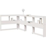  Polica za knjige uzglavlje L-oblika bijelo 75 cm borovine | shoptok.hr