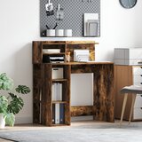 vidaXL Stol s Skladištem Dimljeni Hrast 90x48x101.5 cm Konstruirano drvo | shoptok.hr
