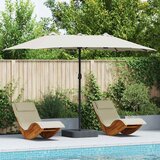  Vrtni suncobran Pijesak 385 x 209 x 244 cm Poliester i čelik | shoptok.hr