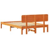  Krevetna konstrukcija s uzglavljem Vosak smeđa 135 x 190 cm | shoptok.hr
