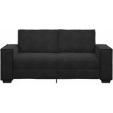  Dvosjed Kauč Crni 180x78x84 cm Baršun | Shoptok.si