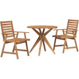  3-dijelni vrtni blagovaonski set od masivnog bagremovog drva | shoptok.hr