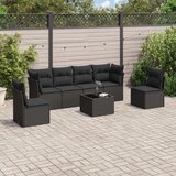 vidaXL 7-dijelni set vrtnih sofa od poliratana s jastucima crni | shoptok.hr