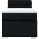 vidaXL Box spring postelja z vzmetnico črn 90x190 cm blago | Shoptok.si