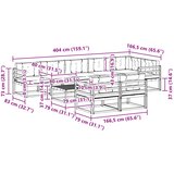  Set vanjskih sofa 9 kom. Bijela i bež Poliester | shoptok.hr