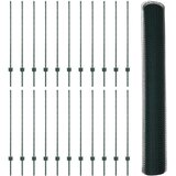  Stupovi za ograde 11 kom U-kanal zelena 120 cm čelik šesterokraka ograda zelena 1.2x50 m čelik | shoptok.hr