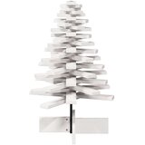 vidaXL Lesena novoletna jelka za okras bela 80 cm trdna borovina | Shoptok.si