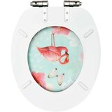  Toaletna daska s mekim zatvaranjem MDF s uzorkom plamenca | shoptok.hr