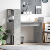 vidaXL Stol sa Pohranjivanjem Betonska siva 113x54x120 cm Konstruirano drvo | shoptok.hr