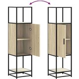 vidaXL Visoka omara sonoma hrast 35,5x35x139 cm inž. les in kovina | Shoptok.si