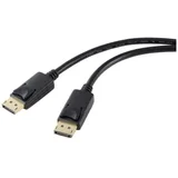 DisplayPort priključni kabel DisplayPort utikač, DisplayPort utikač 5.00 m crna RF-5245270 DisplayPort 1.2 DisplayPort kabel
