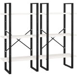 vidaXL Police za pohranu bijele 60 x 30 x 210 cm od masivne borovine | shoptok.hr