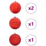 vidaXL Set božičnih okraskov 4 pcs Rdeča | Shoptok.si