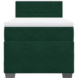 Box spring krevet s madracem tamnozeleni 100x200 cm baršunasti | shoptok.hr