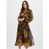 Orsay Brown-Black Women's Floral Midishats - Ladies Cijene