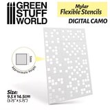 Green Stuff World flexible stencils digital camo | ePonuda.com