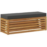  Klupa za sjedenje Prirodna i antracit 115 x 43 x 37 cm | shoptok.hr