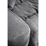 Pure Home Lifestyle SEDEŽNA GARNITURA, rebrasti žamet temno siva | Shoptok.si