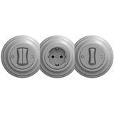  Kliklap - Retro kućna utičnica bez okvira SCHUKO 230V/16A siva | Eponuda.com