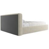 Makamii Kremno bela oblazinjena zakonska postelja s prostorom za shranjevanje z letvenim dnom 160x200 cm Kiana – | Shoptok.si