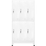  Garderobna omara s 6 vrati jeklo 90x45x180cm siva Cene