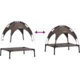 vidaXL Povišeni krevet za pse Smeđi Metal 76 x 62 x 70.5 cm Sklopiv | shoptok.hr